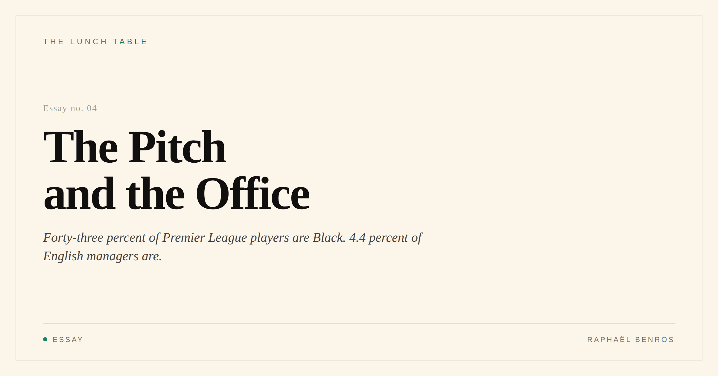 The Pitch and the Office